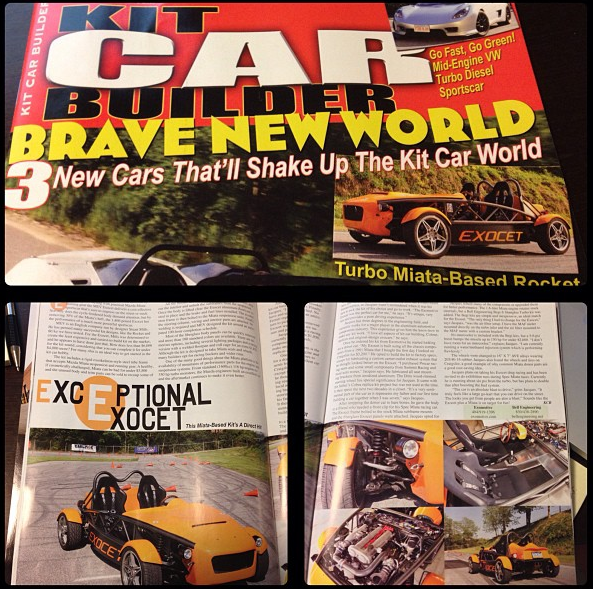 The latest Kit Car Builder Magazine features the Exocet