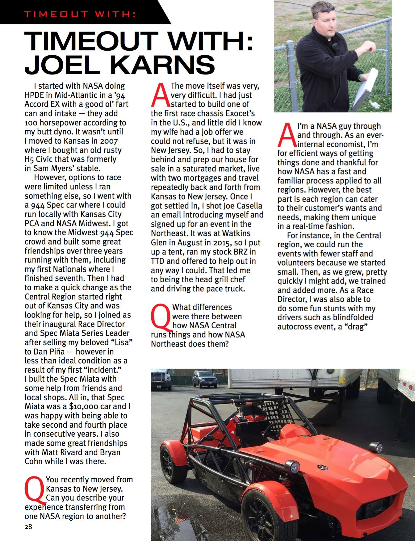 A great feature on Exocet owner, Joel!