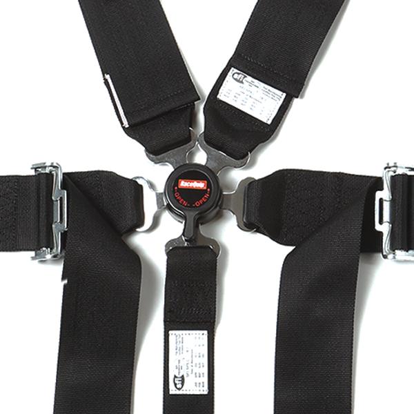 Cam Lock Safety Harness Seat Belts - 5pt Black
