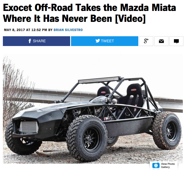 Car and Driver loves the Exocet Off-Road!