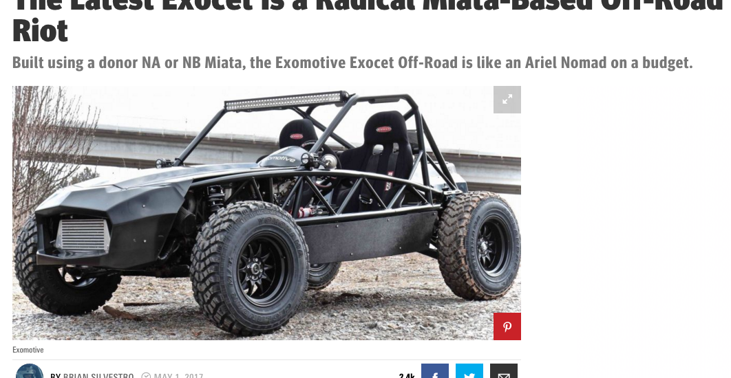 Road & Track feature for the Exocet Off-Road