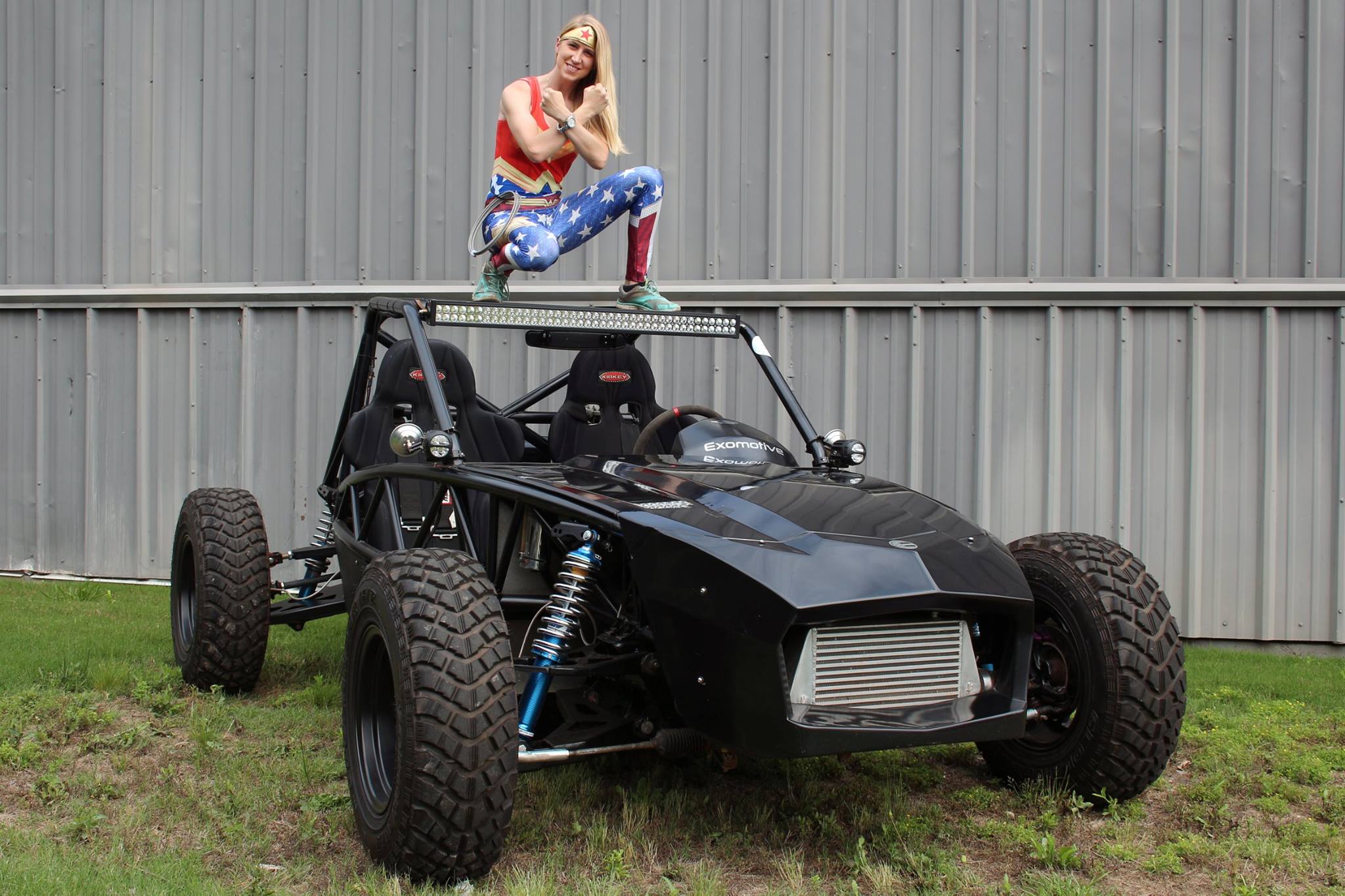 Exomotive’s own WonderWoman doesn’t need an invisible jet.