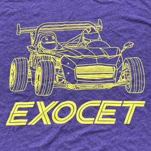 Exocet Line Art T-Shirt Purple